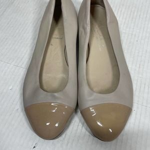Attilio Giusti Leombruni Tan Patent Leather Toe Ballet Flats Womens‎ Sz EU 37
